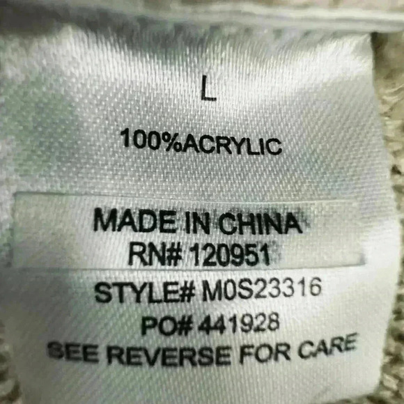 Hippe Rose Cropped Cable-Knit Turtleneck Long Sleeve Sweater Beige Size Large - Picture 6 of 7